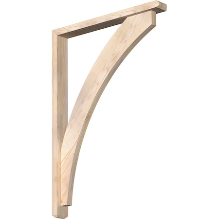 Thorton Craftsman Smooth Bracket W/ Offset Brace, Douglas Fir, 3 1/2W X 30D X 42H